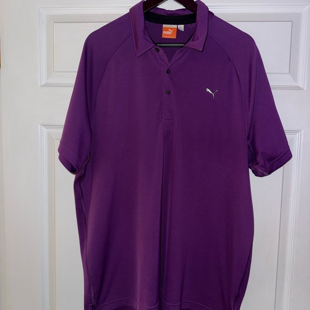 Puma Men's Polo Shirt in Purple